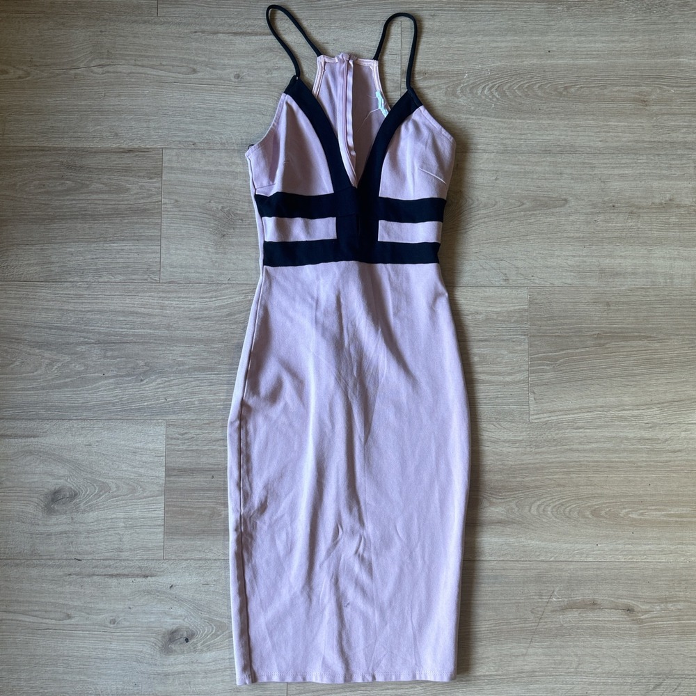 Pink Bodycon‎ Midi Dress